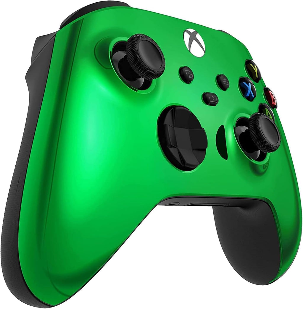 Custom Controllerzz Wireless Controller for Microsoft Xbox Series X/S & Xbox One - Custom Soft Touch Feel - Custom Xbox Series X/S Controller (X/S Green Chrome)