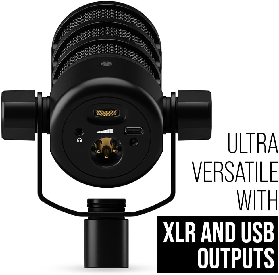 RØDE PodMic USB Versatile Dynamic Broadcast Microphone With XLR and USB Connectivity for Podcasting, Streaming, Gaming, Music-Making and Content Creation (Black)