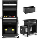 IRONMAX 6-Drawer Tool Cabinet on Wheels, Lockable 3 in 1 Heavy Duty Toolbox Organizer w/ 4 Universal Wheels & Hooks, Detachable Metal Tool Chest for Garage, Warehouse, Repair Shop (Black)