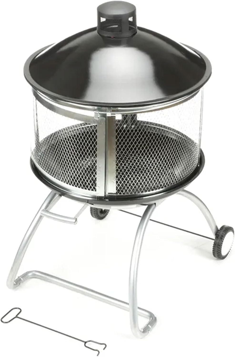 Four Seasons Courtyard Outdoor Fire Pit with Sliding Door, and Top Lid, 28'