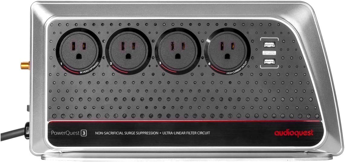 Sony K65XR90 65 Inch XR90 Series Bravia Mini LED HDR QLED 4K Google TV with an AudioQuest PowerQuest3 Power Filter/Surge Protector 8 Outlet (2024)
