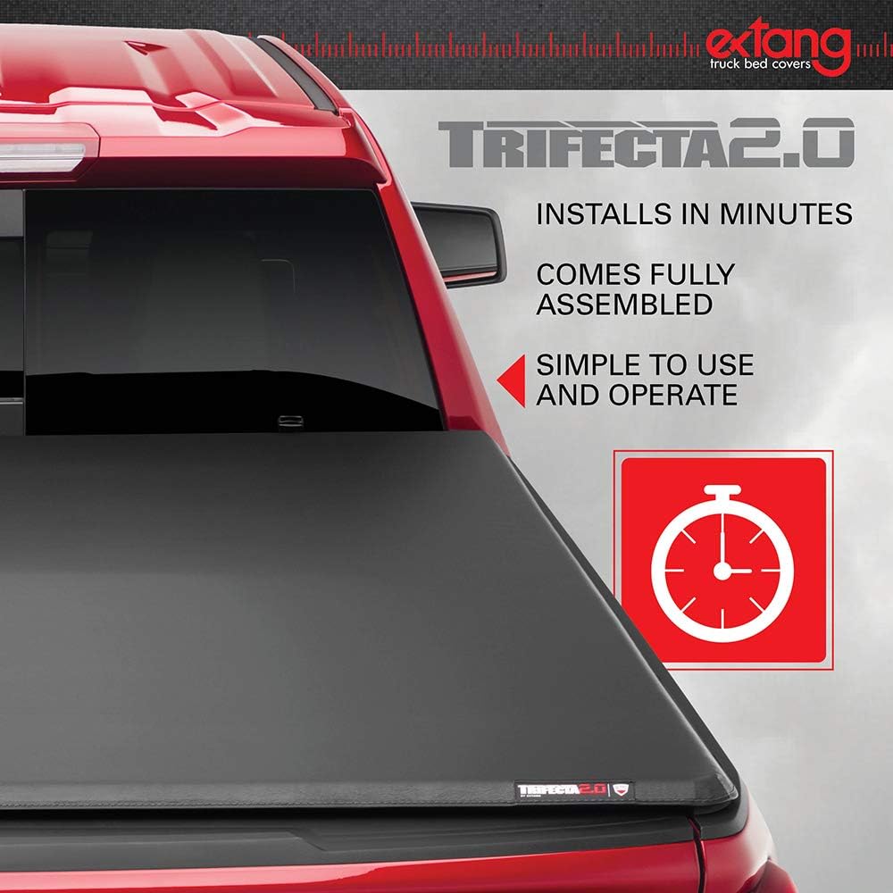 RealTruck Extang Trifecta Toolbox 2.0 Soft Folding Truck Bed Tonneau Cover | 93450 | Fits 2014-2018, 2019 Ltd/Lgcy Chevy/GMC Silverado/Sierra 1500, 2014-18 2500/3500HD 6' 7' Bed (78.9')