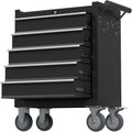 5-Drawer Tool Chest, Rolling Tool Box with Wheels, High Capacity Detachable Mobile Tool Storage Cabinet for Workshop, Garage, Mechanics and Repair Room (Black, 5-Drawer)