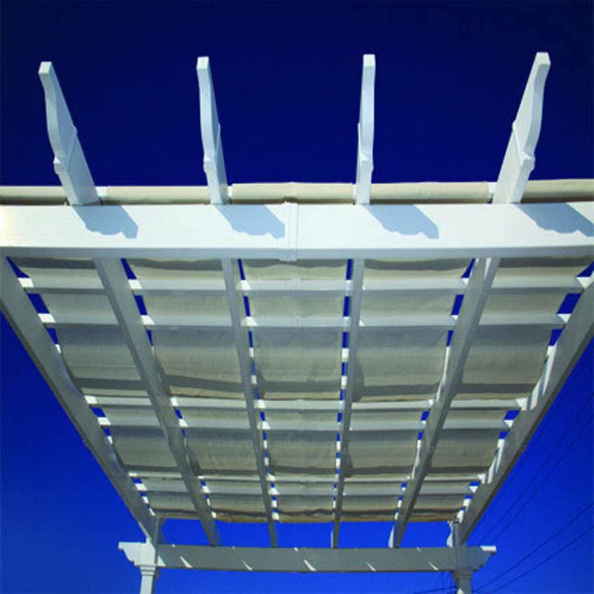 Vita Canvas Weave Shade Strips for 10 Foot x 10 Foot Vita Brand Pergola, Light Gray, Grey, VA42063