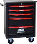5 Drawers Tool Cart on Wheels, Stainless Steel Countertop Multifunctional Rolling Tool Storage Chest, Drawer Rolling Trolley Organizer Tool Box for Garage,Workshop(5 Drawers-Black)