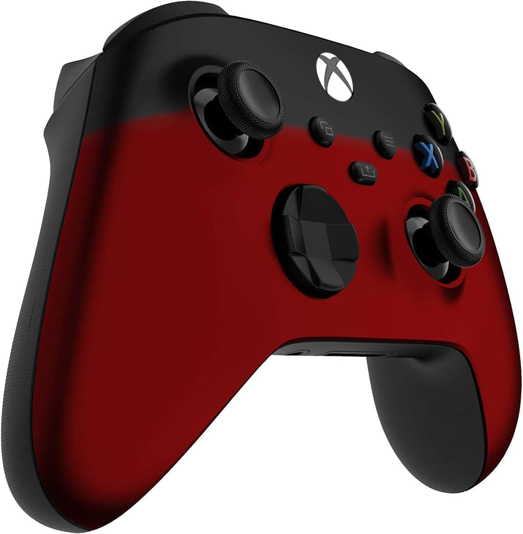 Custom Controllerzz Wireless Controller for Microsoft Xbox Series X/S & Xbox One - Custom Soft Touch Feel - Custom Xbox Series X/S Controller (X/S Red & Black Fade)