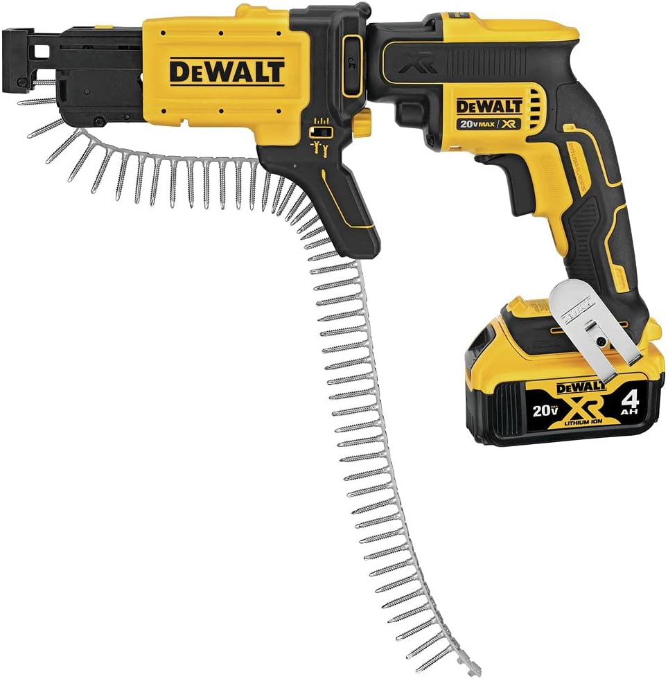 DEWALT Screw Gun Kit with Collated Drywall Attachment (DCF620CM2)