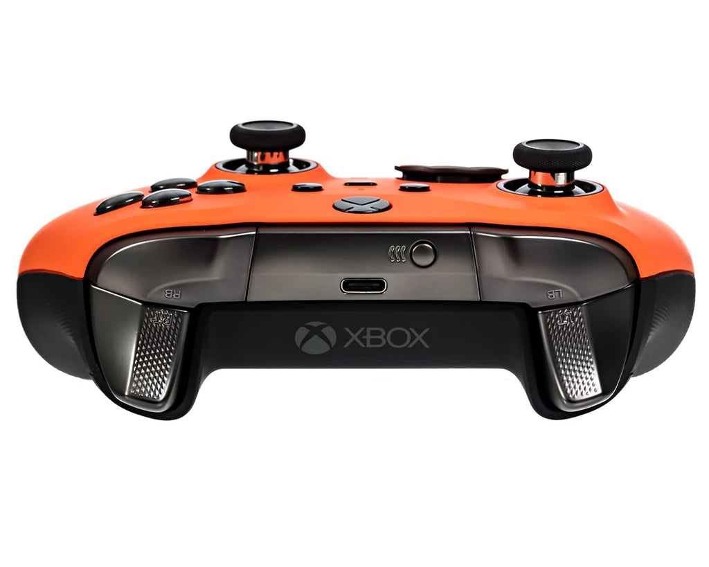 Xbox Elite Series 2 Custom Soft Touch Controller - Soft Touch Feel, Added Grip, Neon Orange Color - Compatible with Xbox One, Series X, Series S