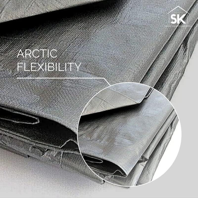 Silver Extra Heavy Duty 16 Mil Poly Tarp Canopy/Cover/Industrial/Agricultural 20x40