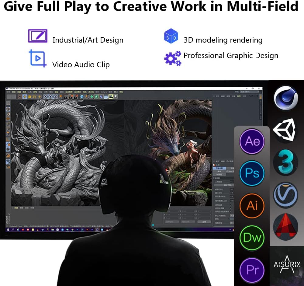 Kelinx AISURIX RX 580 Graphics Card, 2048SP, Real 8GB, GDDR5, 256 Bit, Pc Gaming Video Card, 2XDP, HDMI, PCI Express 3.0 with Freeze Fan Stop for Desktop Computer Gaming Gpu