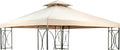 Garden Winds Reinforced Replacement Canopy Top Cover Compatible with The TJSG081 10' x 10' Crescent Gazebo - Classic Sand, Riplock 350