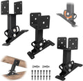 3 Pack Pergola Riser Brackets Kit - 90 Degree Adjustable Saddle Stainless Steel Adjustable Angle Roof Riser for Wood Gazebo, Patio Pergola - Heavy Duty Roof Beam Mount Brackets(3)