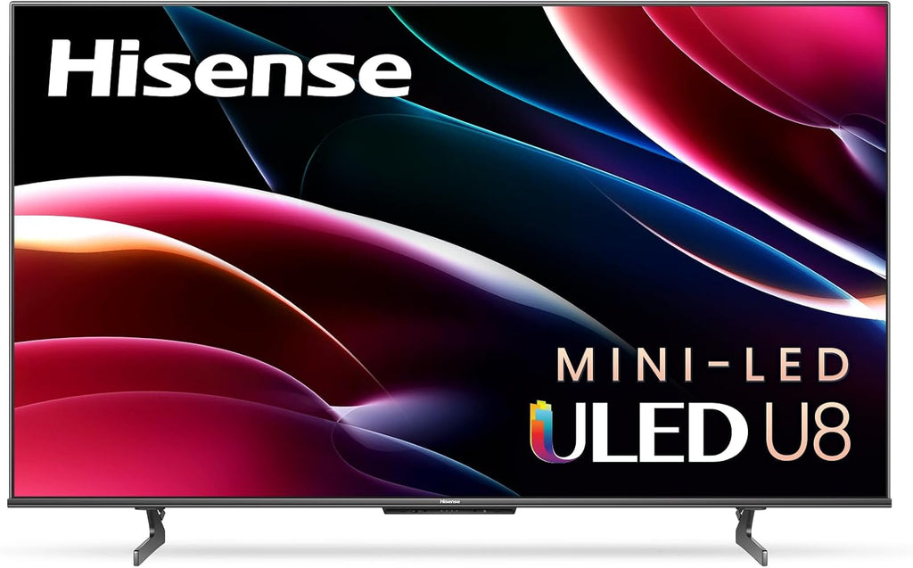 Hisense 55U8H QLED U8H Series Quantum 4K ULED Mini-LED 55-Inch Class Google Smart TV with Alexa Compatibility, Quantum Dot, 1500-Nit HDR10+, Black