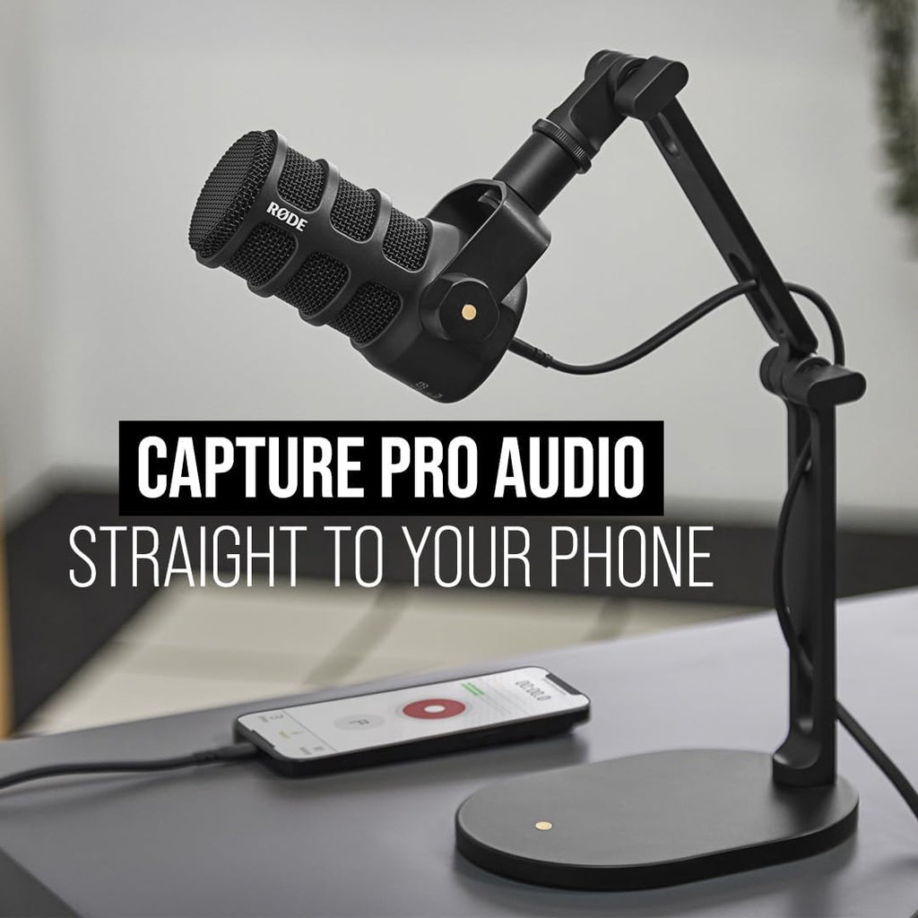 RØDE PodMic USB Versatile Dynamic Broadcast Microphone With XLR and USB Connectivity for Podcasting, Streaming, Gaming, Music-Making and Content Creation (Black)