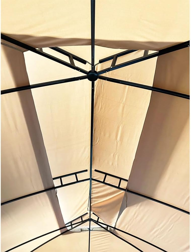 Garden Winds Replacement Canopy Top Cover Compatible with The Grand Patio 13' X 20' Gazebo - RipLock 350 - Slate Gray