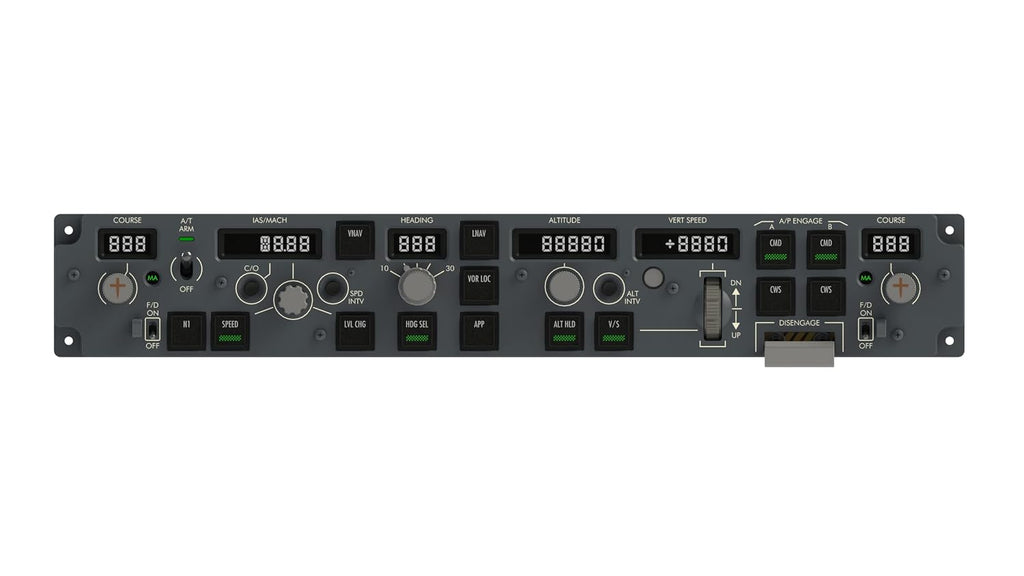 SYDYSOSO Cockpit Simulator 737X MCP Flight Simulator Mode Control Panel, Full Scale Replica of Boeing 737 Mode Control Panel, Real Aircraft Operation, Plug and Play, USB, Compatible With PC
