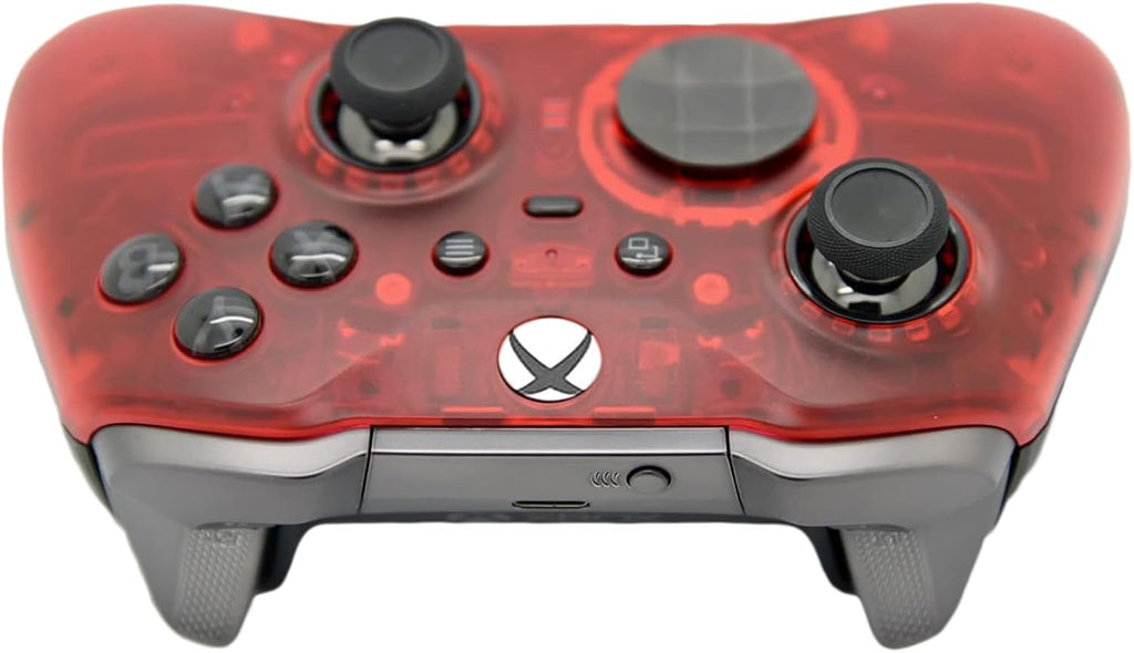 Elite 2 Custom Controller for PC, Windows 10+ Series X/S & One (Clear Red)