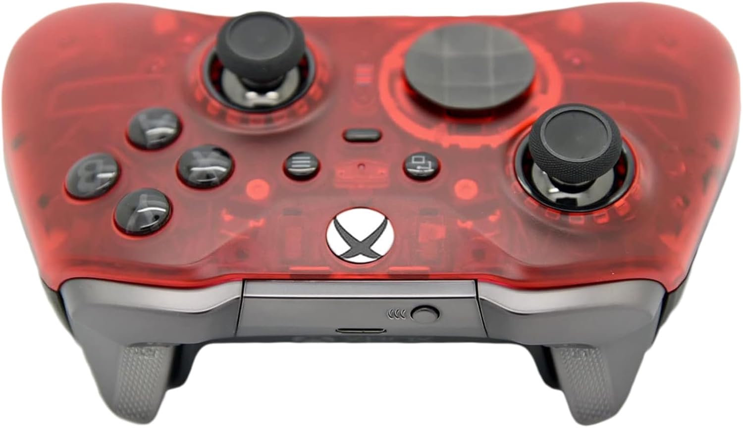 Elite 2 Custom Controller for PC, Windows 10+ Series X/S & One (Clear Red)