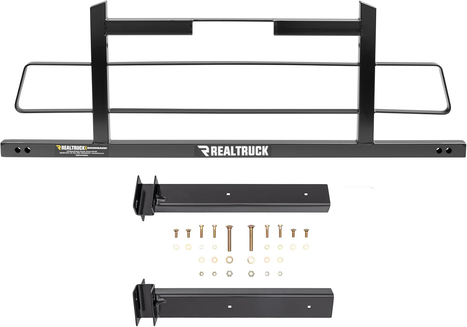RealTruck BACKRACK Hardware Kit for use w/ 21' Toolbox, Low-Profile, Black, N | 30201LP | Fits 1999-2016 Ford F-250/F-350/F-450