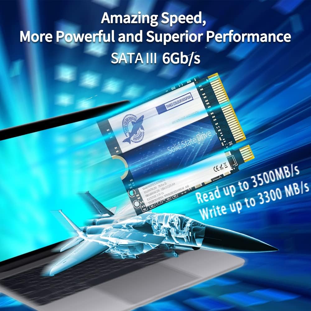 Dogfish SSD M.2 2230 NVMe PCIe 4.0 512GB 3D TLC NAND Gaming Unit?a stato solido interna per Steam Deck PS5 Surface Pro Laptop Desktop (M.2 2230 NVMe 4.0, 512 GB)