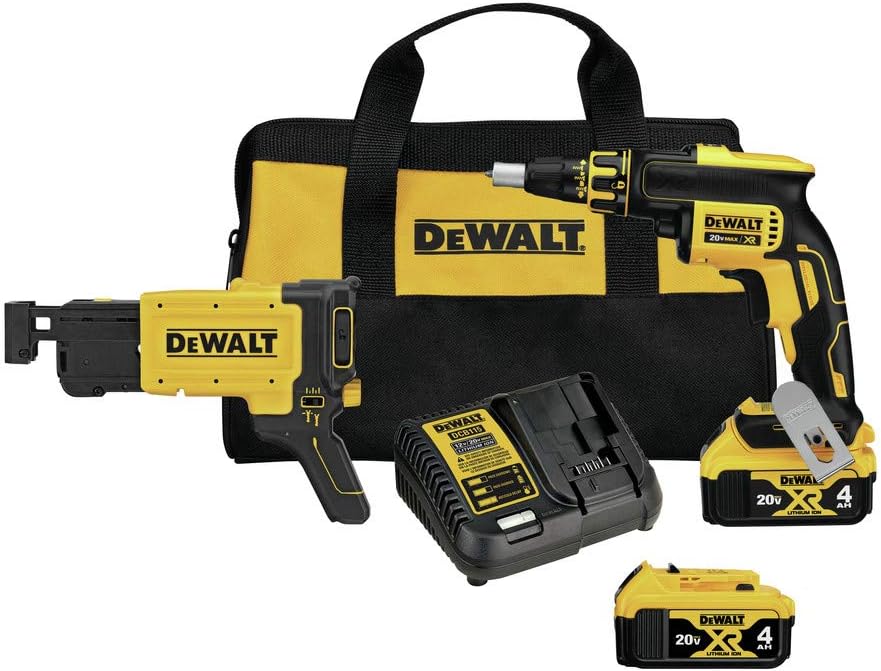 DEWALT Screw Gun Kit with Collated Drywall Attachment (DCF620CM2)