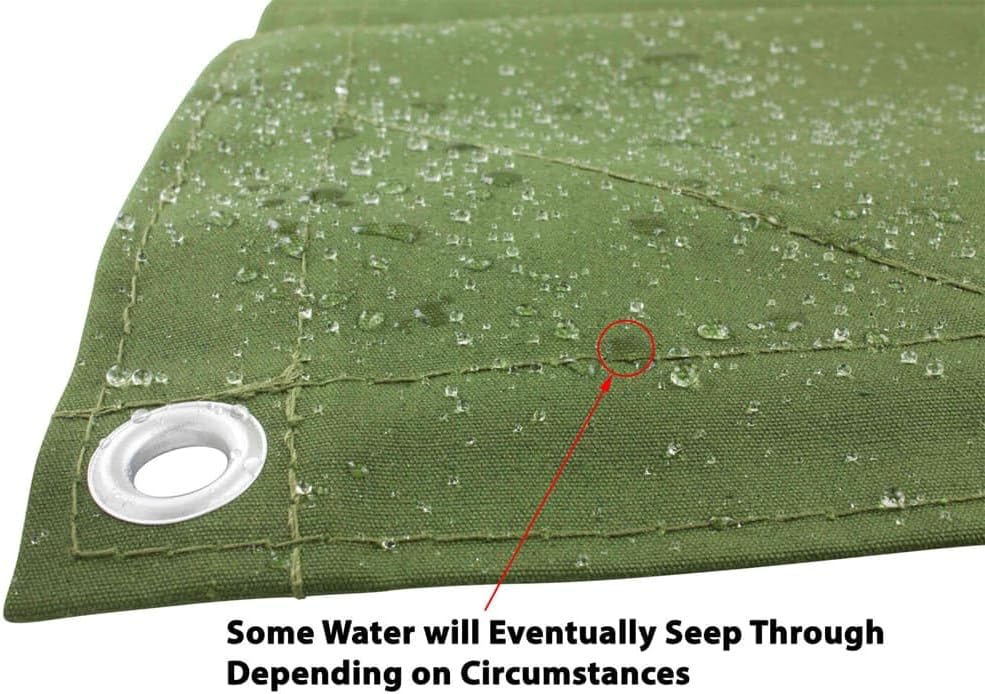 Mytee Products 20' x 20' Green Canvas Tarp 12oz Heavy Duty Water Resistant