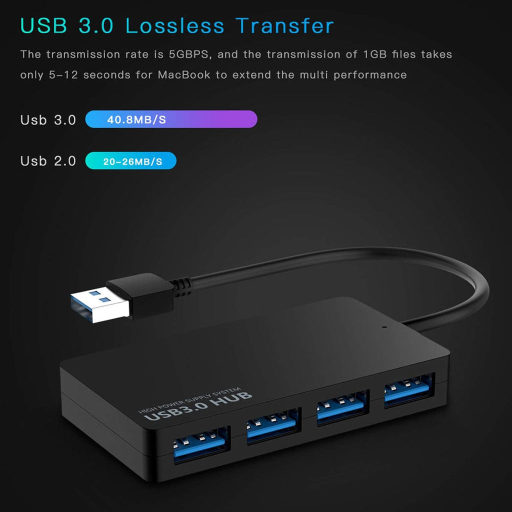 USB Hub 4 Port USB 3.0 Adapter Ultra Slim Portable Data Docking Station for Phone U Disk Printer Hard DiskKeyboard Mouse Gaming Equipment