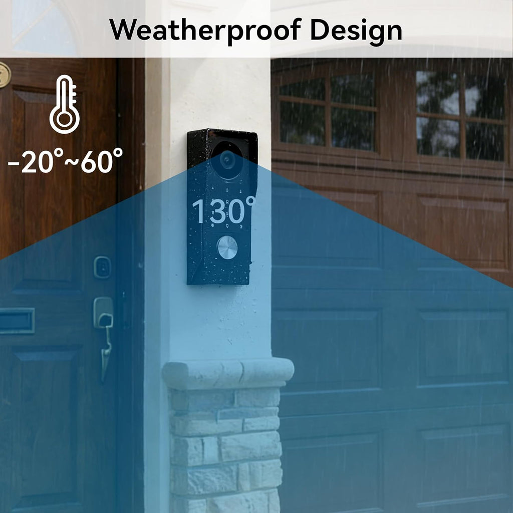 Video Door intercom 2-Wired, doorbell withCamera, Full HD Camera, Door intercomSupports Password, 7' WiFi Monitor andTuya APP, 2-Way Audio, Unlock for HomSecurity System