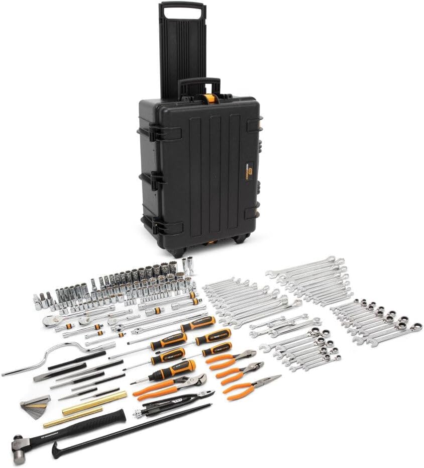 GEARWRENCH 185 Piece 1/4', 3/8', and 1/2' Drive GMTK Tool Kit in Foam Trays with Heavy-Duty Tool Carrier | GWGMTK185