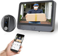 WiFi Video Doorbell for Apartment,Peephole Camera with 4.3' LCD Display,1080P, 120° Wide Angle, Night Vision,Motion Detection,2-Way Audio,Digital Peephole veiwer,Smart Life App Compatible