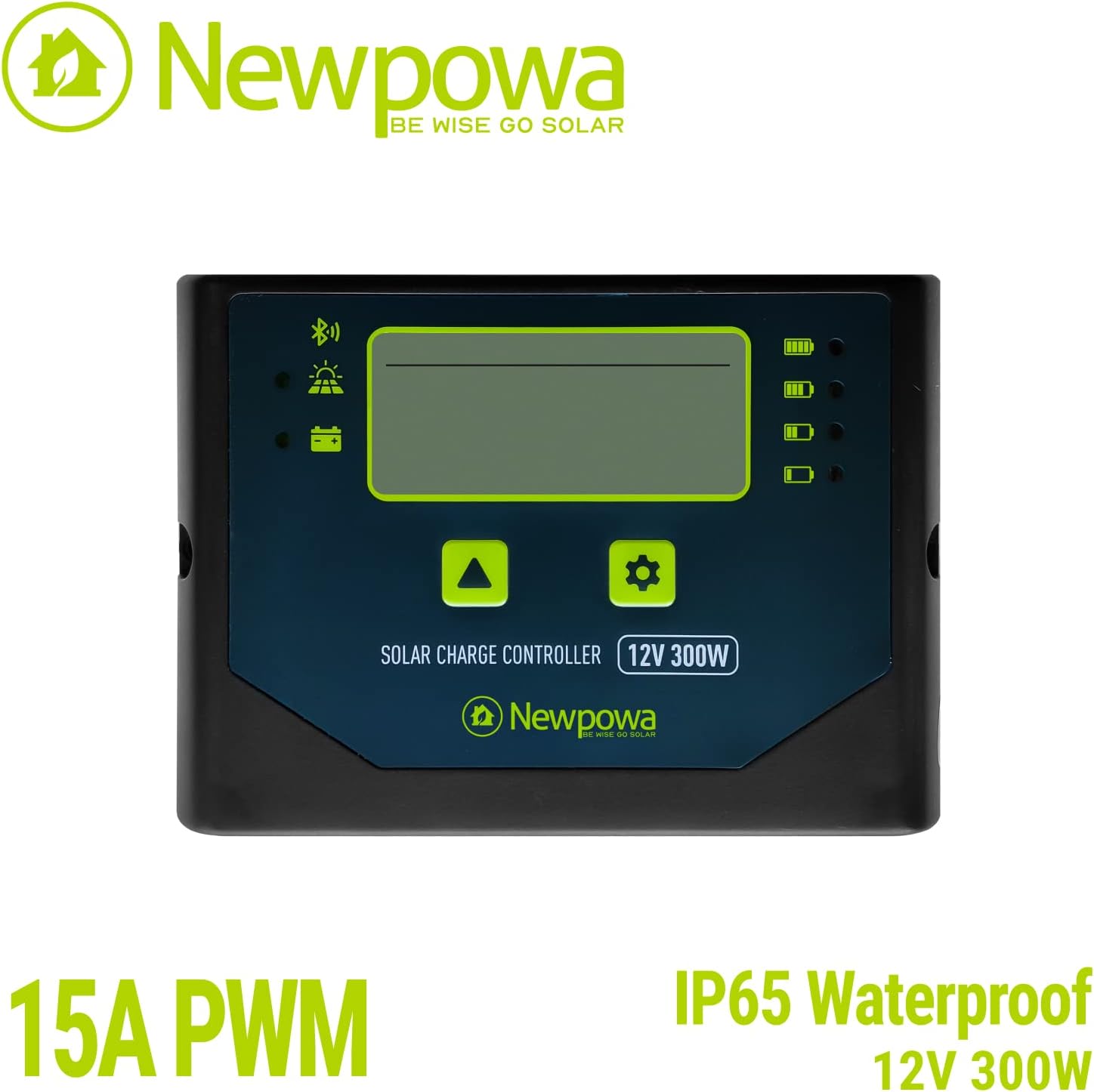 Newpowa 200W Portable Solar Panel Kit with Adjustable Kickstand Case 200 Watt 12V Foldable Solar Panel+20FT Extension Cable+15A PWM Solar Charge Controller+Battery Clamp Set with 3ft Wire
