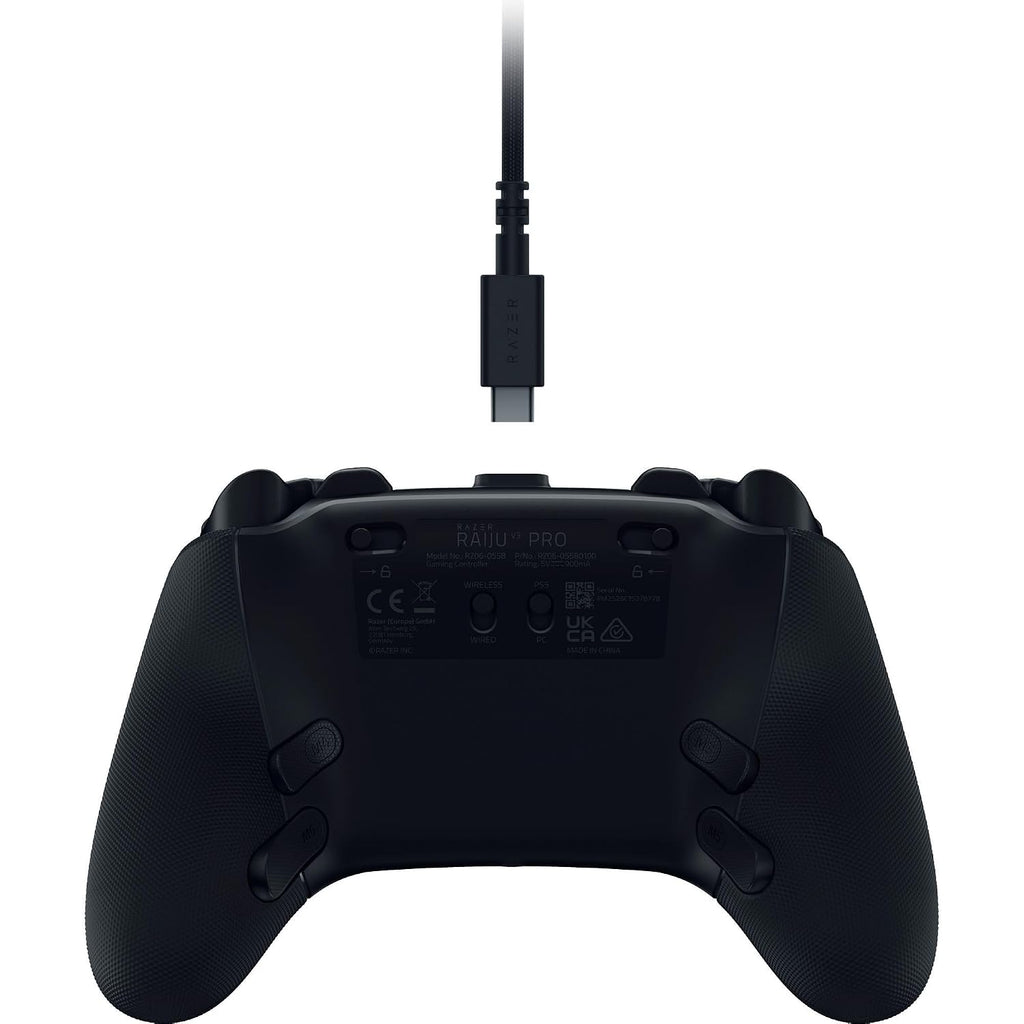 Razer Raiju V3 Pro Wireless Esports Controller – Officially Licensed for PlayStation, Lag-free Esports Grade Performance, 6 Remappable Buttons, TMR Thumbsticks, Fast Triggers, for PS5 & PC – Black