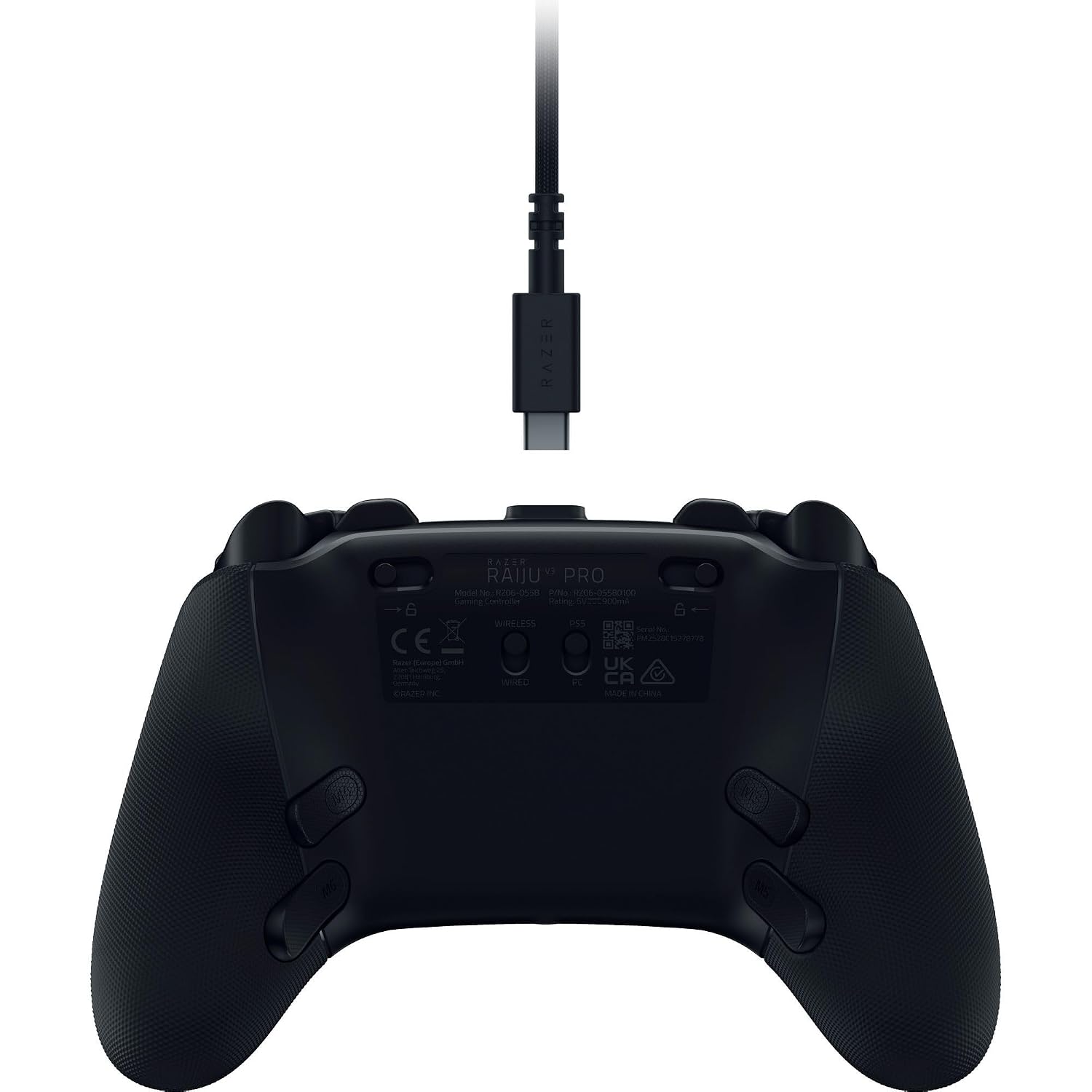 Razer Raiju V3 Pro Wireless Esports Controller – Officially Licensed for PlayStation, Lag-free Esports Grade Performance, 6 Remappable Buttons, TMR Thumbsticks, Fast Triggers, for PS5 & PC – Black