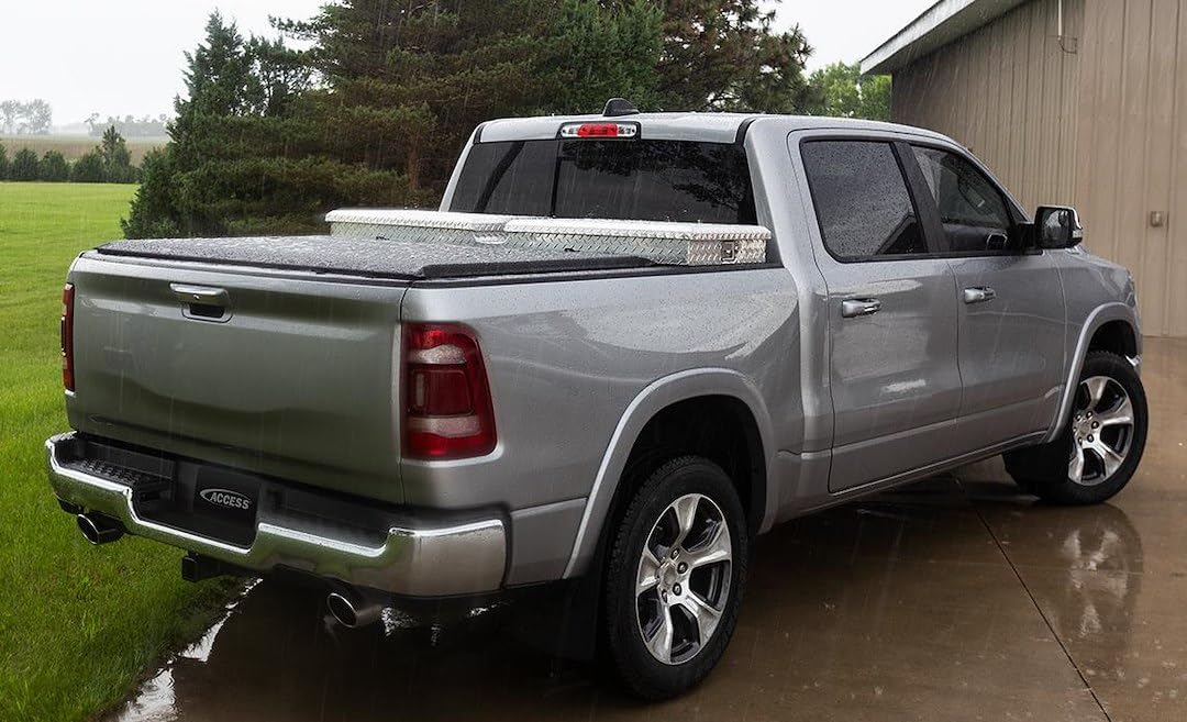 Tonneau Cover - Toolbox | Soft Roll-Up | Low Profile | Black Vinyl | Lockable | Fits 19-21 Inch Tool Box