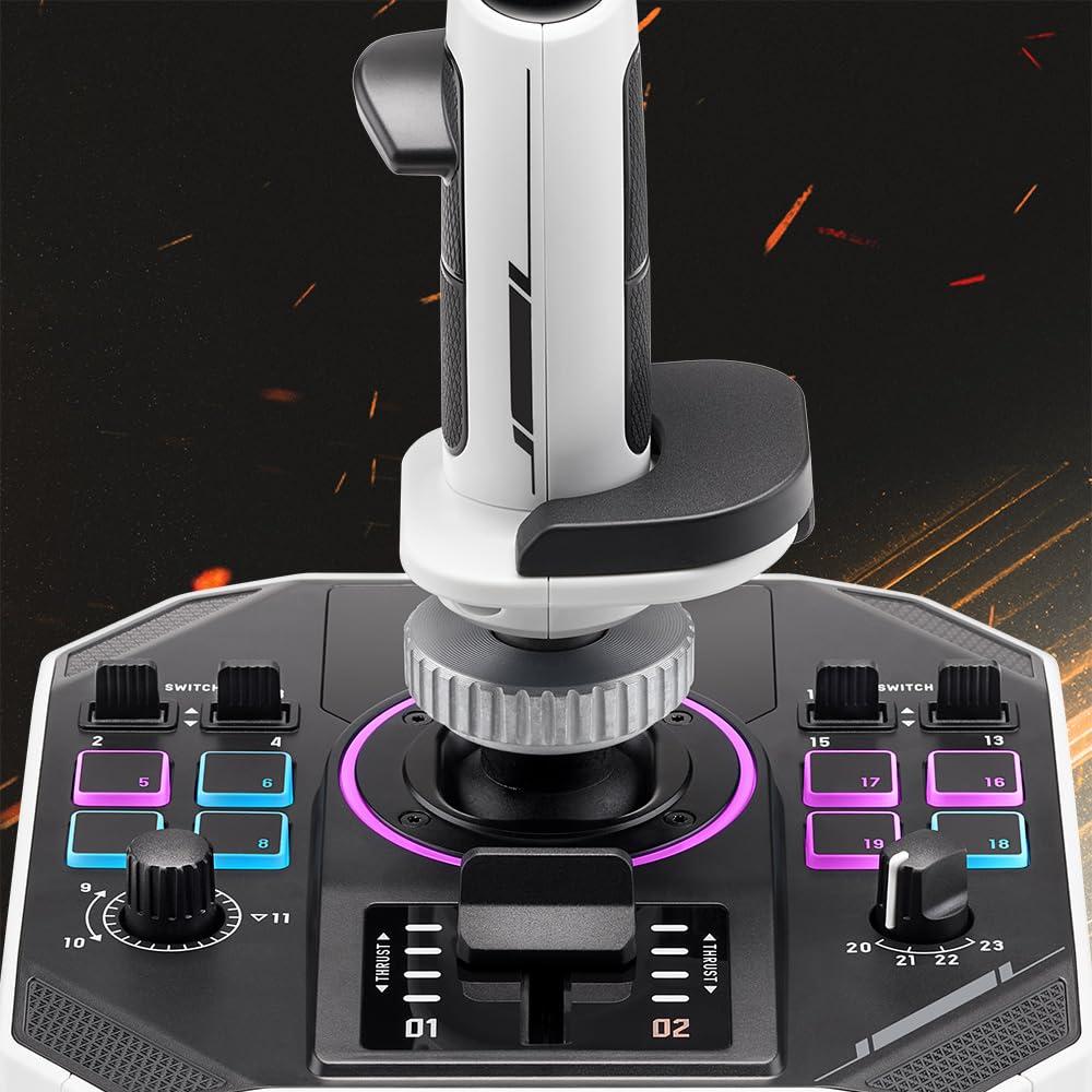 Thrustmaster Sol-R1 Flight Joystick - Hall Effect Technology, 44 Buttons for Space Flight Simulation, Flight Stick with Ambidextrous Grip - Compatible with PC