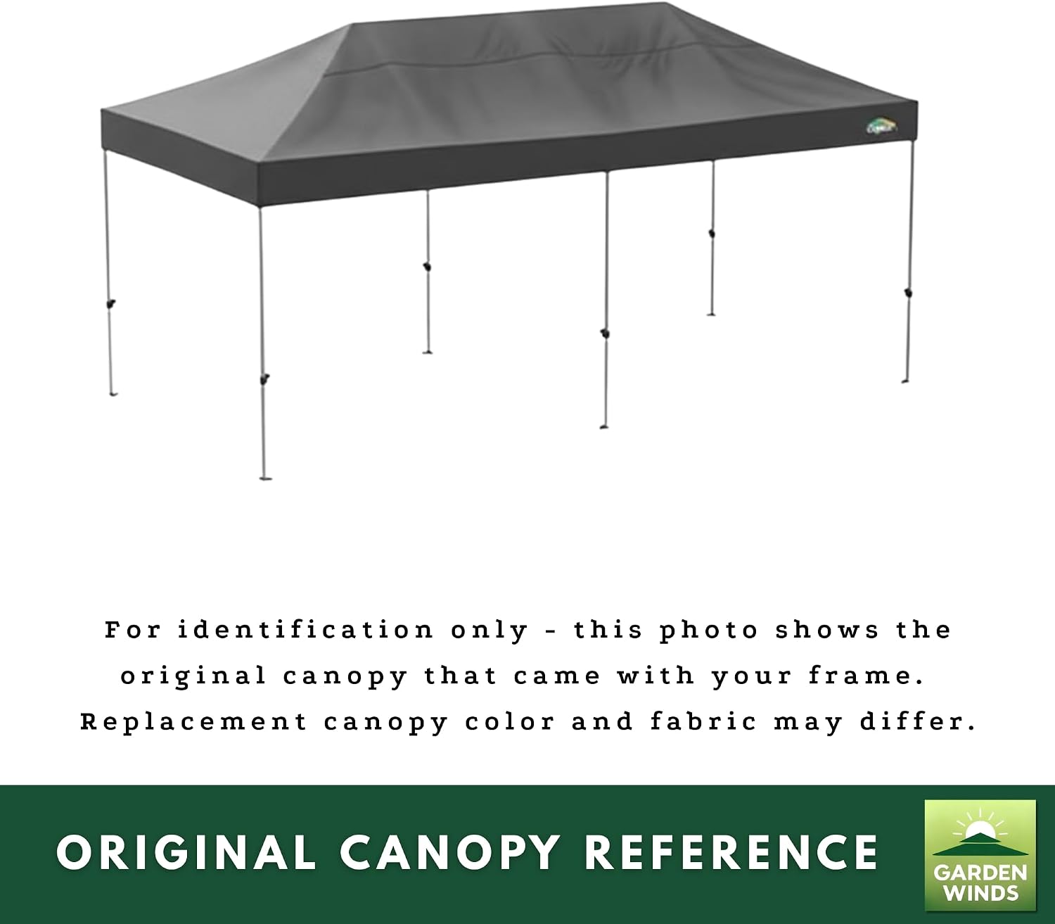Garden Winds Reinforced Replacement Canopy Top Cover Compatible with The SPC000027_GR_P_1 Cobizi 10' x 20' Pop Up Canopy Tent - Classic Stone, RipLock 350