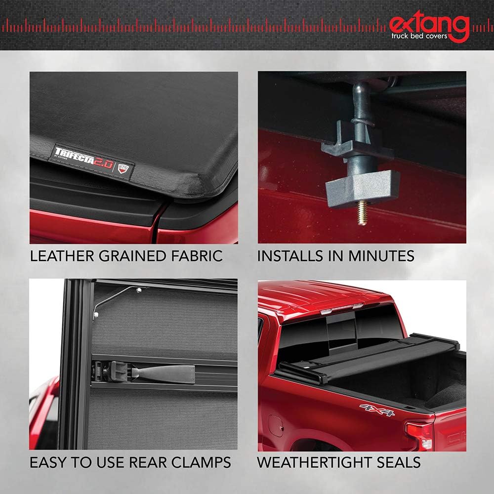 RealTruck Extang Trifecta Toolbox 2.0 Soft Folding Truck Bed Tonneau Cover | 93450 | Fits 2014-2018, 2019 Ltd/Lgcy Chevy/GMC Silverado/Sierra 1500, 2014-18 2500/3500HD 6' 7' Bed (78.9')