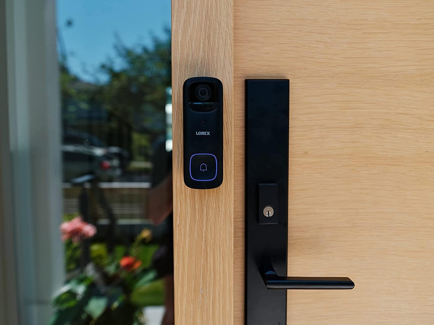 Lorex 2K Wireless WiFi Smart Video Doorbell Camera | No Subscription Fee | 32GB MicroSD Card Included | Smart Security Lighting | Night Vision | Battery-Powered | Motion Detection | Black