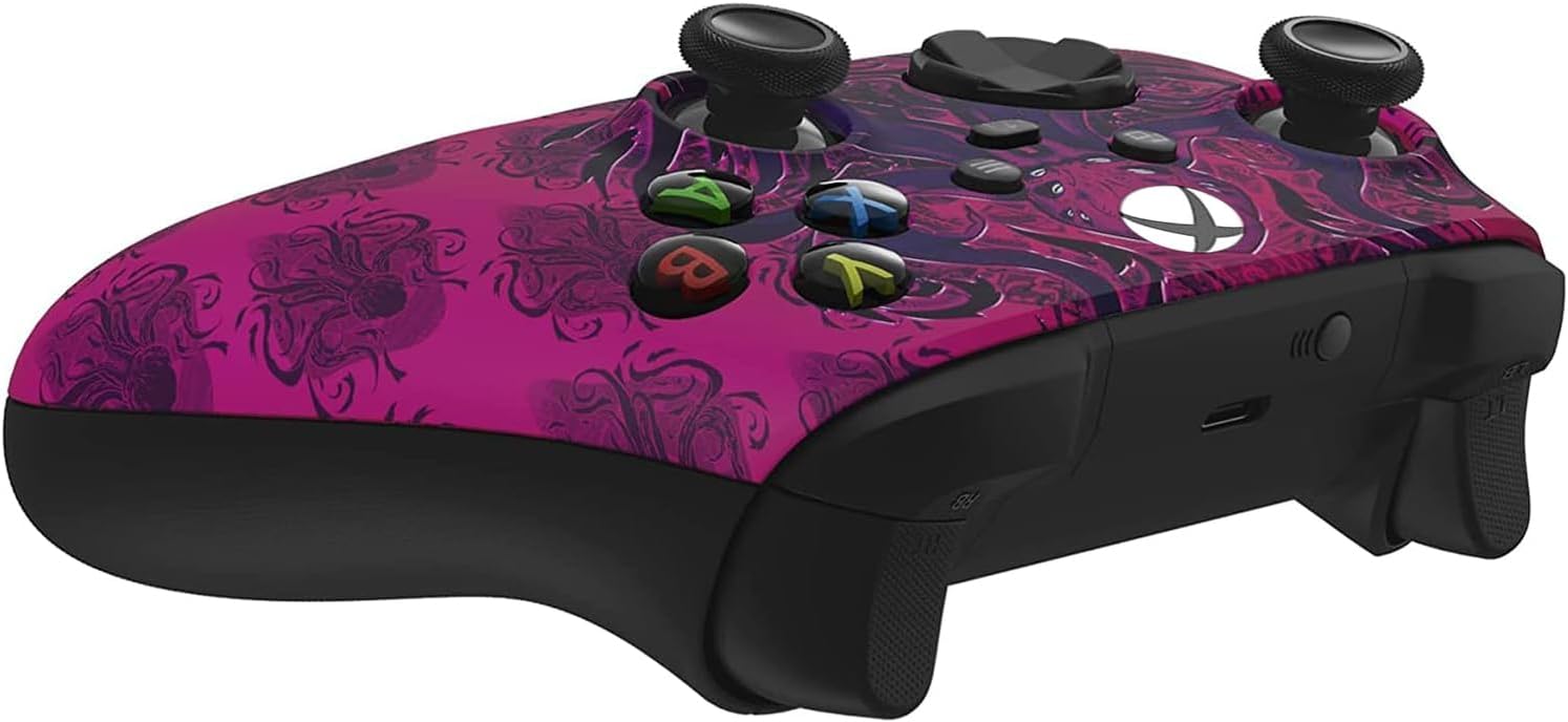 Custom Controllerzz Wireless Controller for Microsoft Xbox Series X/S & Xbox One - Soft Touch Feel - Custom Xbox Series X/S Controller (X/S Purple Monster)