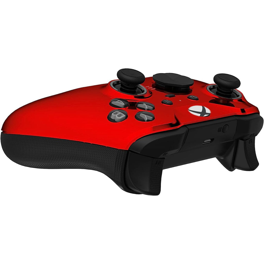 Custom Controllerzz Elite Series 2 Controller Compatible With Xbox One, Xbox Series S, and Xbox Series X (Red Chrome)