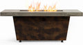 Outdoor Fire Pit Table Propane Gas Fire pits Outdoor Fireplaces 42'' Rectangular Firepit Table, 50,000 BTU Fire Table for Patio Set, White&Blue Glass, Tank Required to Be Kept Outside, Grey.