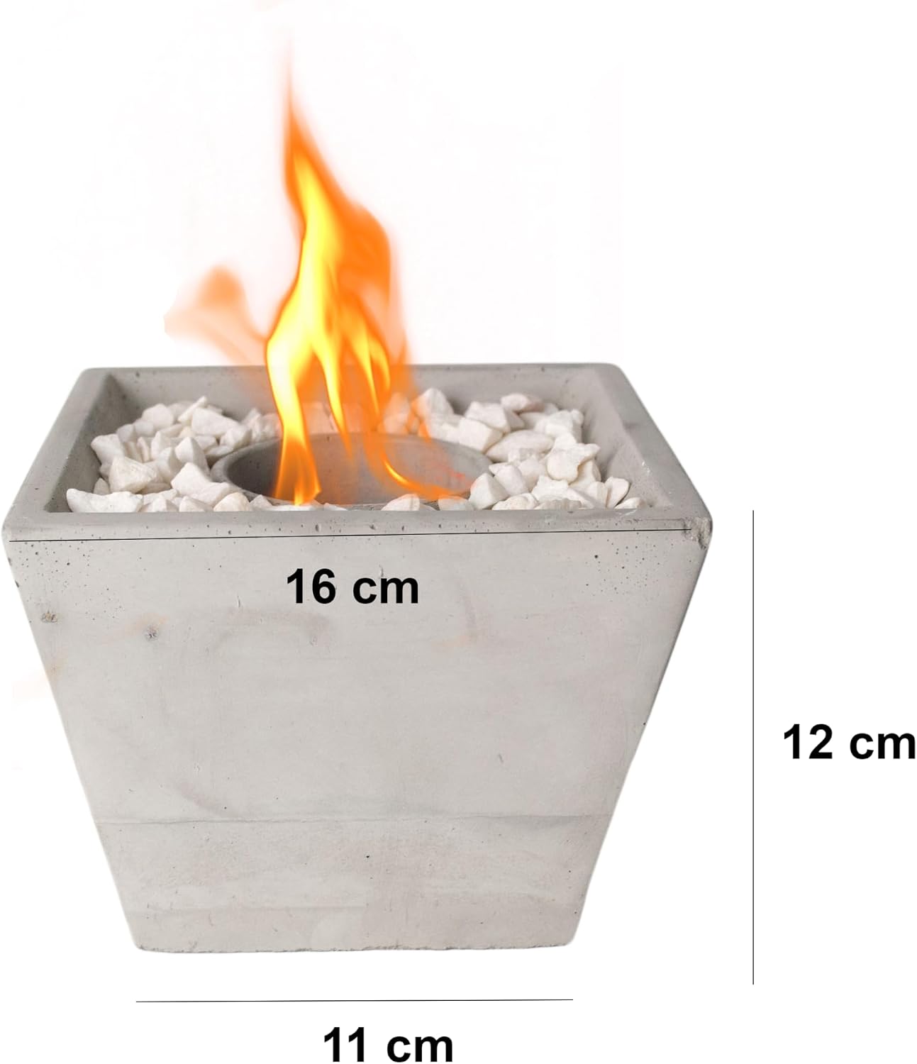Desktop Concrete Fireplace Mold F3 with Lid-Fire Pit Mold, Concrete Mold for Table Top Fire Bowl, Round with Rock Bed Shape, Includes Snuffer Lid Mold for DIY Mini Fire Pit