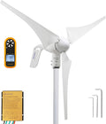 Wind Turbine Generator 400W 12V with 3 Blade 2.5m/s Low Wind Speed Starting Wind Turbines with Charge Controller, Windmill for Home