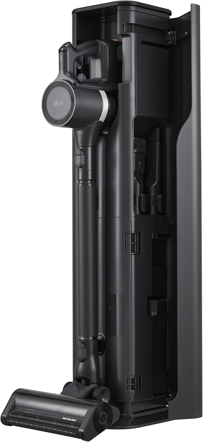 LG CordZero A949 - Cordless Stick Vacuum Cleaner with Auto-Empty Base, 200 Minute Runtime w/Extra Rechargeable Battery, Power Mop, Dual Floor Max, Lightweight, Cleaning for Carpet, Hardwood, Pet Hair
