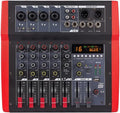 EFX6 6 Channels Audio Mixer 4 Mono 1 Stereo Sound Mixing Console 5V 16 DSP Effects USB Computer Play Recording