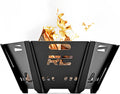 Rough Country Portable Fire Pit for Camping with Carry Bag - Heavy-Duty Steel, Quick Tool-Free Setup, Outdoor Collapsible Fire Pit for Overland, Tailgating & Backyard Use