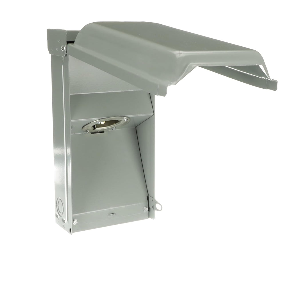 Midwest U050N 50A Power Inlet • 120/240V AC Input • Outdoor Generator Inlet Box • CS6375 Receptacle • for RVs, Trailers, and Transfer Switch Use