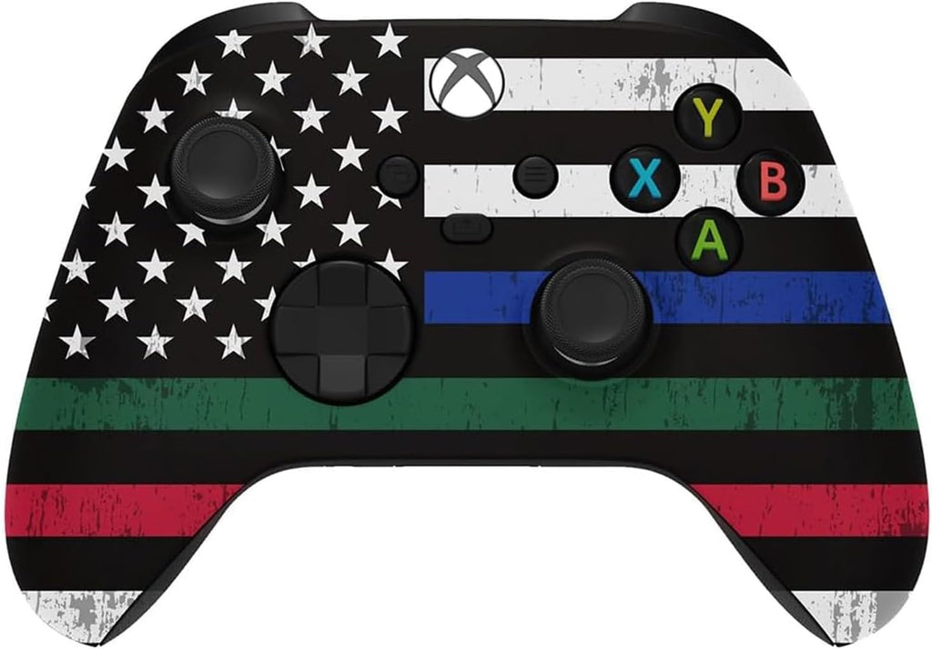 Custom Controllerzz Wireless Controller for Microsoft Xbox Series X/S & Xbox One - Custom Soft Touch Feel - Custom Series X/S Controller (X/S Thin Line Tribute)