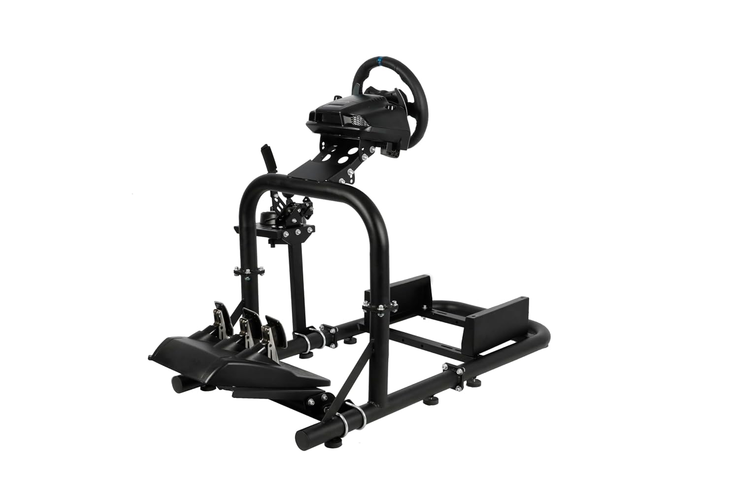 Hottoby Racing Simulator Cockpit 50mm Round Tube Driving Gaming Cockpit Fit for Logitech, Thrustmaster, Fanatec, PC, PS4, Xbox, Seat Pedal Wheel Not Included