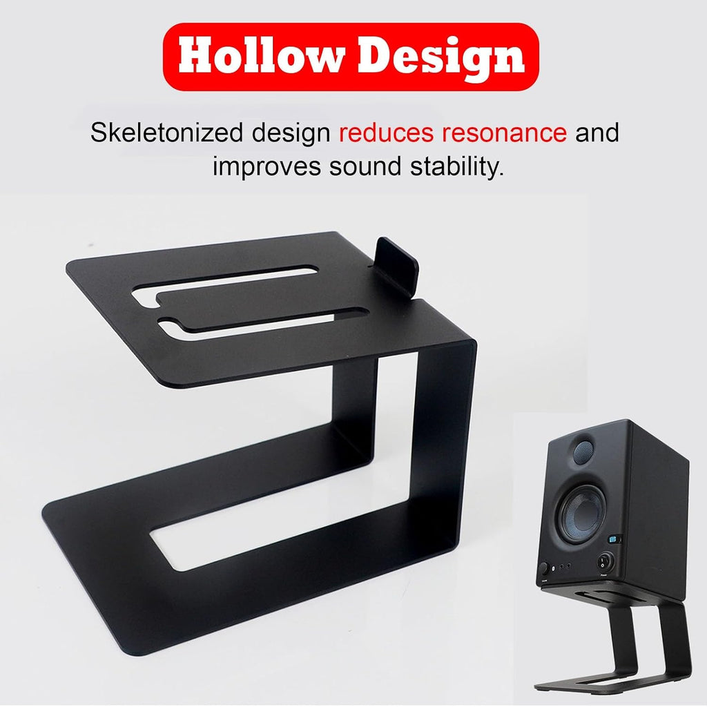 Studio Desktop Corner Speaker Stand, Portable Small Media Stereo Stand/Gaming Shelf for Bedside Office, Home Theater Electronics Equipment Shelf(Size:2pcs)